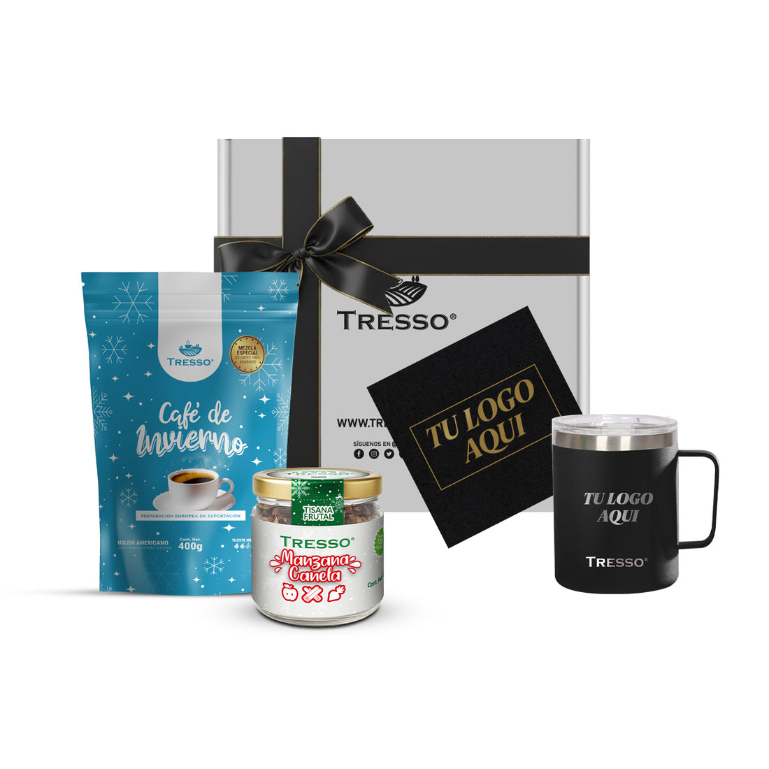 Special gift with steel cup and herbal tea