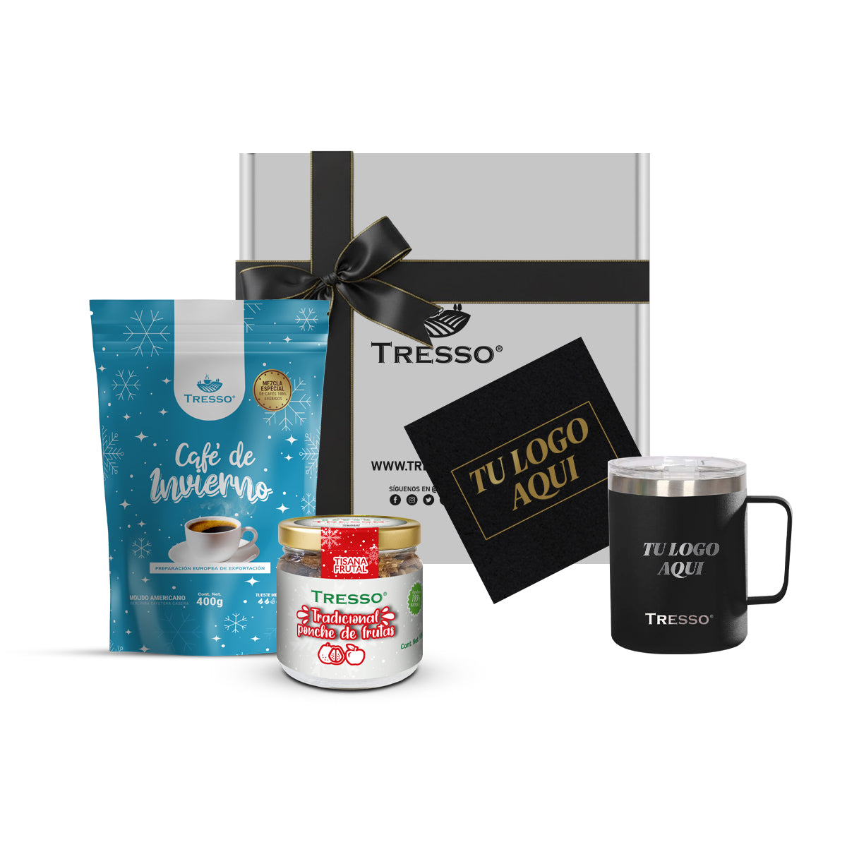 Special gift with steel cup and herbal tea