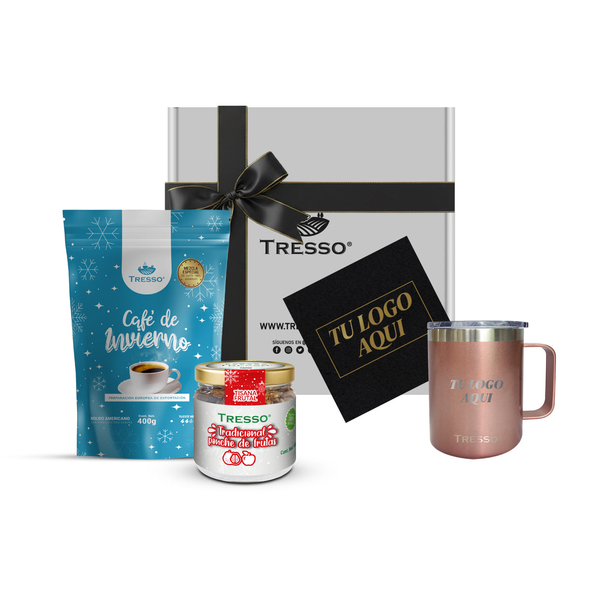 Special gift with steel cup and herbal tea