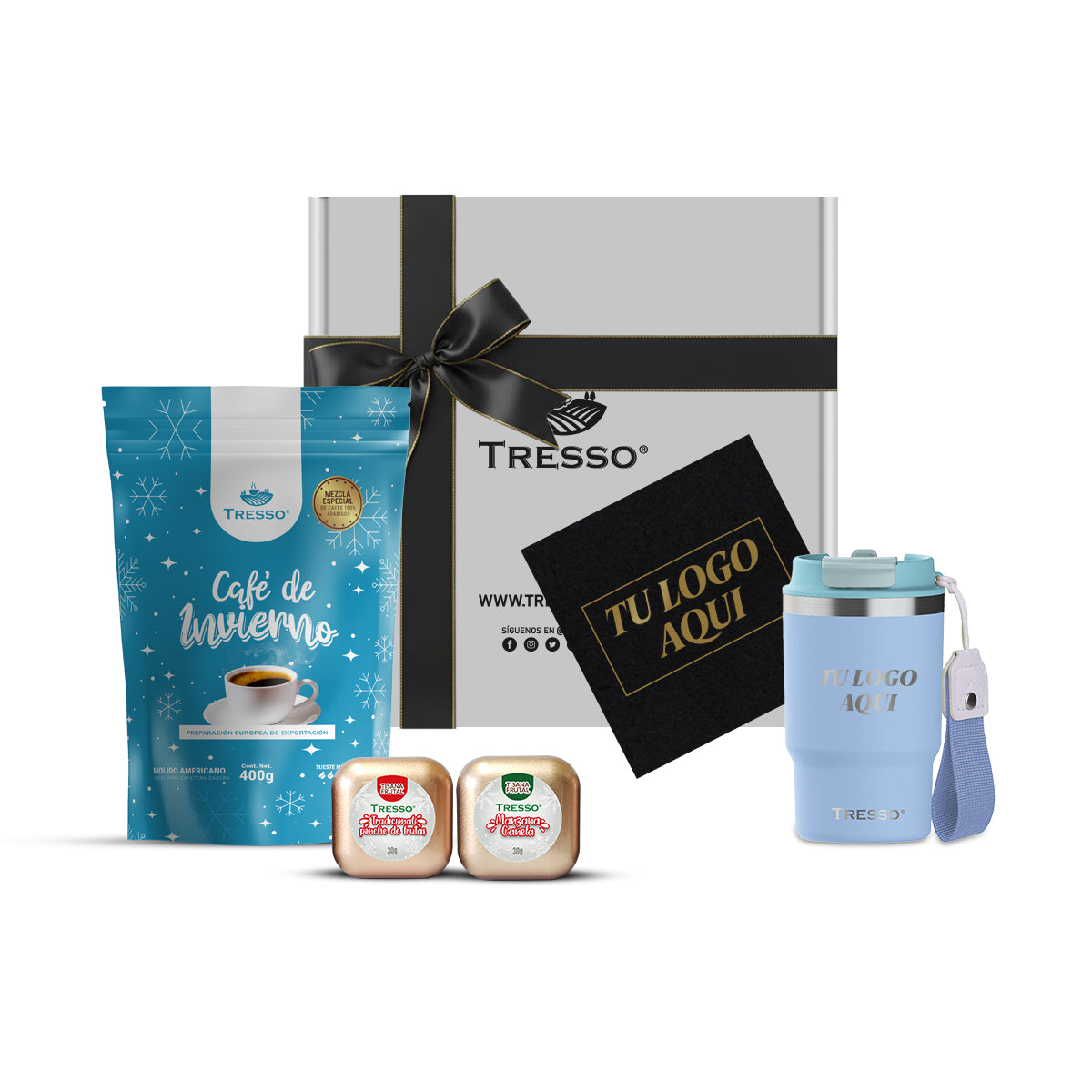 Special gift with travel thermos and mini herbal teas