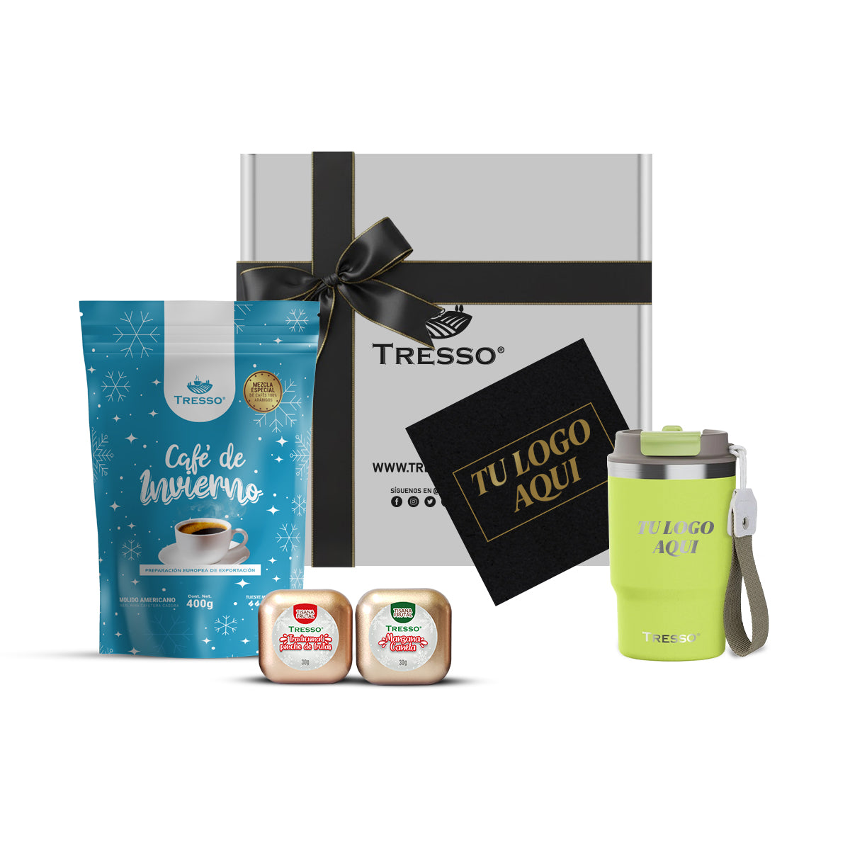 Special gift with travel thermos and mini herbal teas