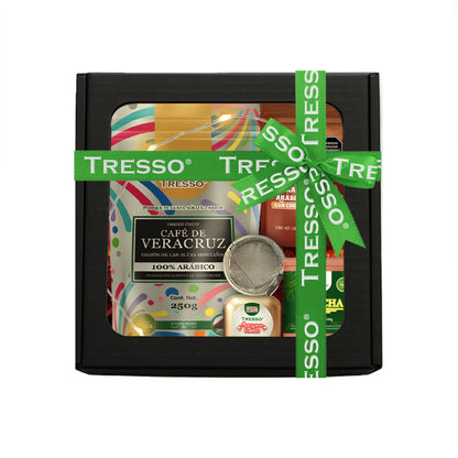 Regalo de café y té + granos con chocolate