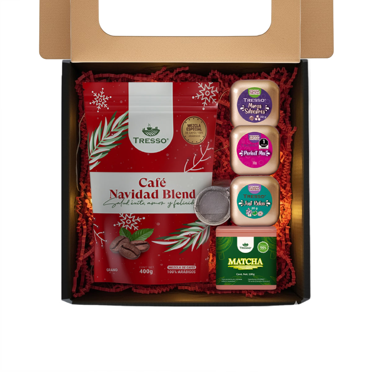 Regalo de café y tisanas + granos con chocolate