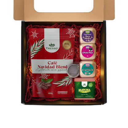 Regalo de café y tisanas + granos con chocolate