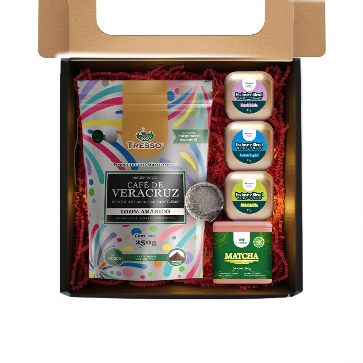 Regalo de café y tés exclusivos con luz led