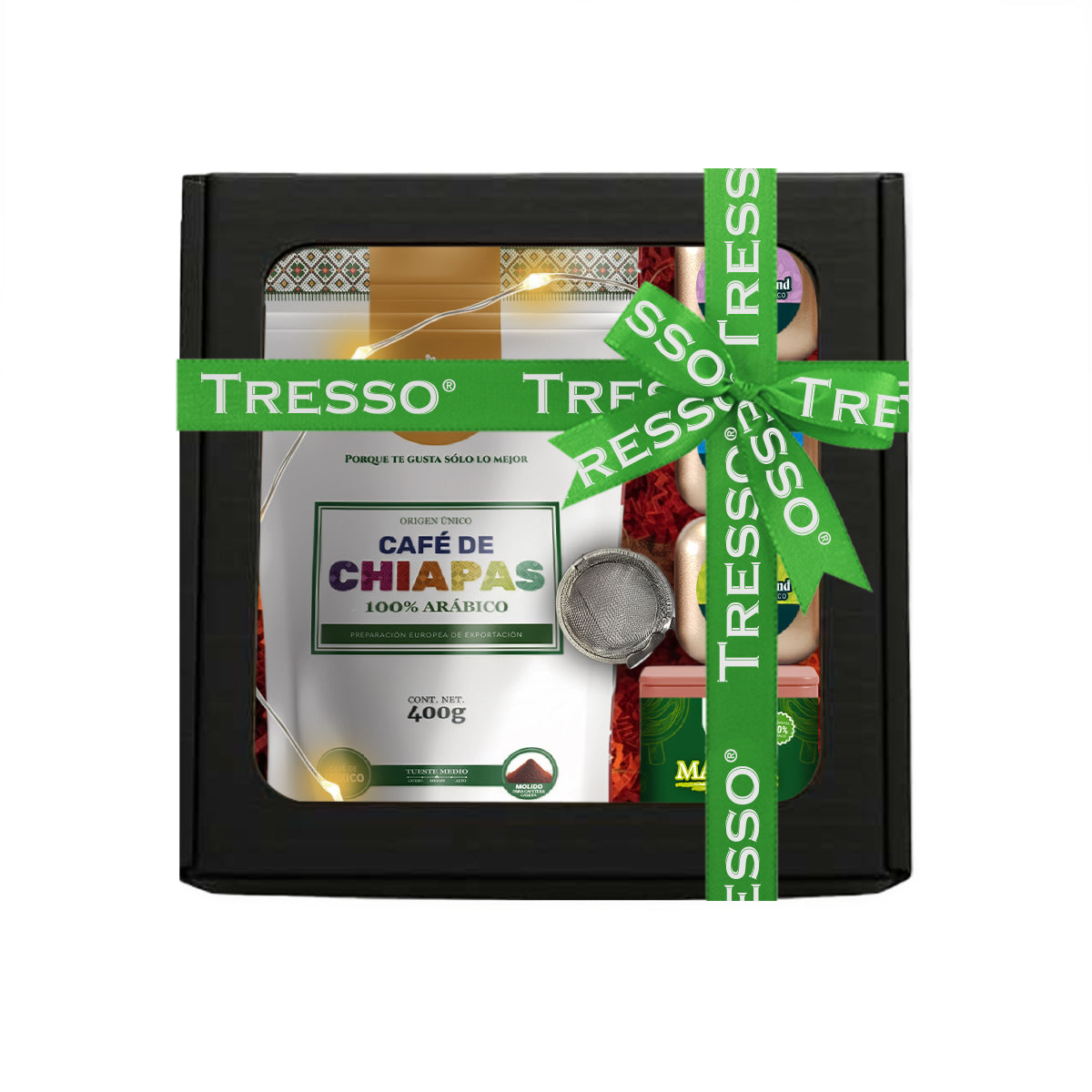 Regalo de café y tés exclusivos con luz led