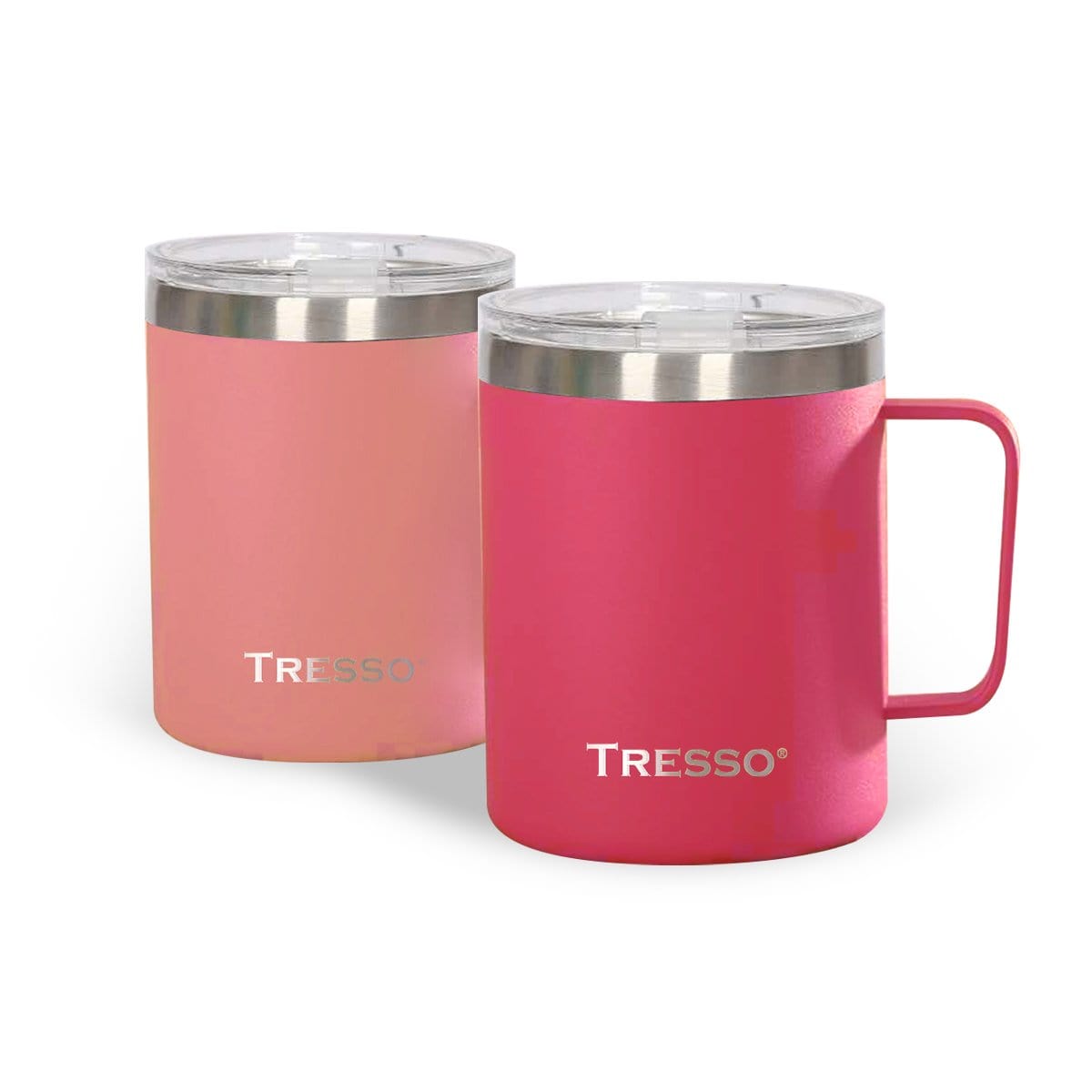 Set de 2 Tazas de Acero Inoxidable con Tapa - TRESSO® 