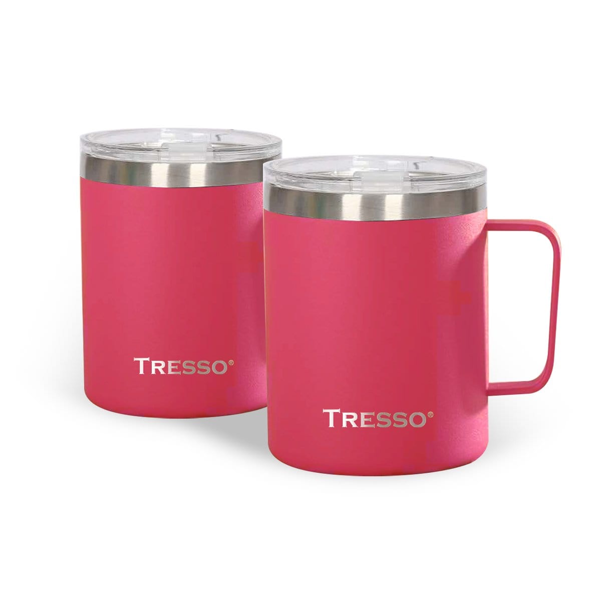 Set de 2 Tazas de Acero Inoxidable con Tapa - TRESSO® 