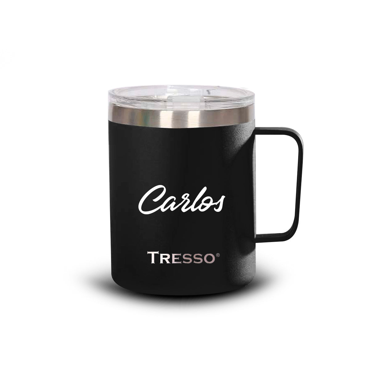 Taza de acero inoxidable con tapa 350ml para Él - TRESSO® 