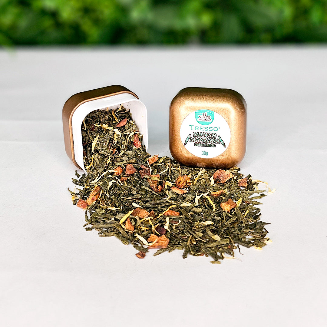 Té Verde Orgánico (Saborizado): Mango-Manzana 23g-100g