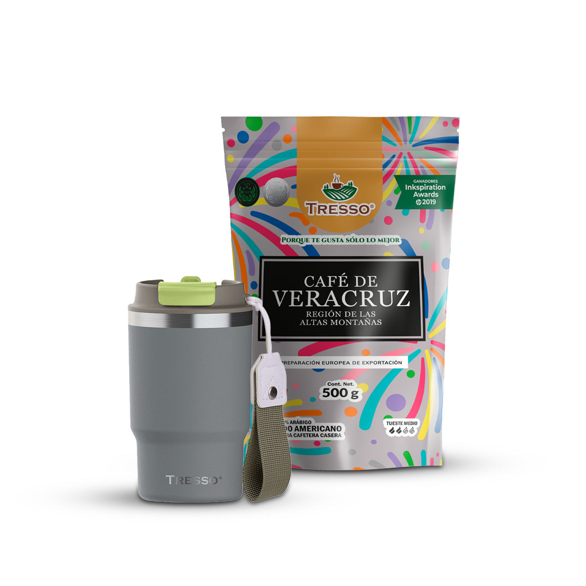 Kit de café con termo de viaje