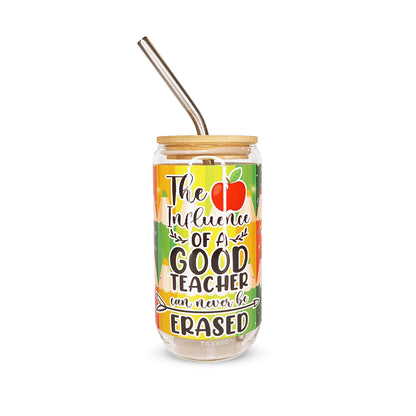 Pack 4 vasos de cristal sublimados diferentes diseños 320ml con popote