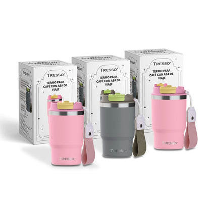 3 pack termo de acero inoxidable con asa de viaje