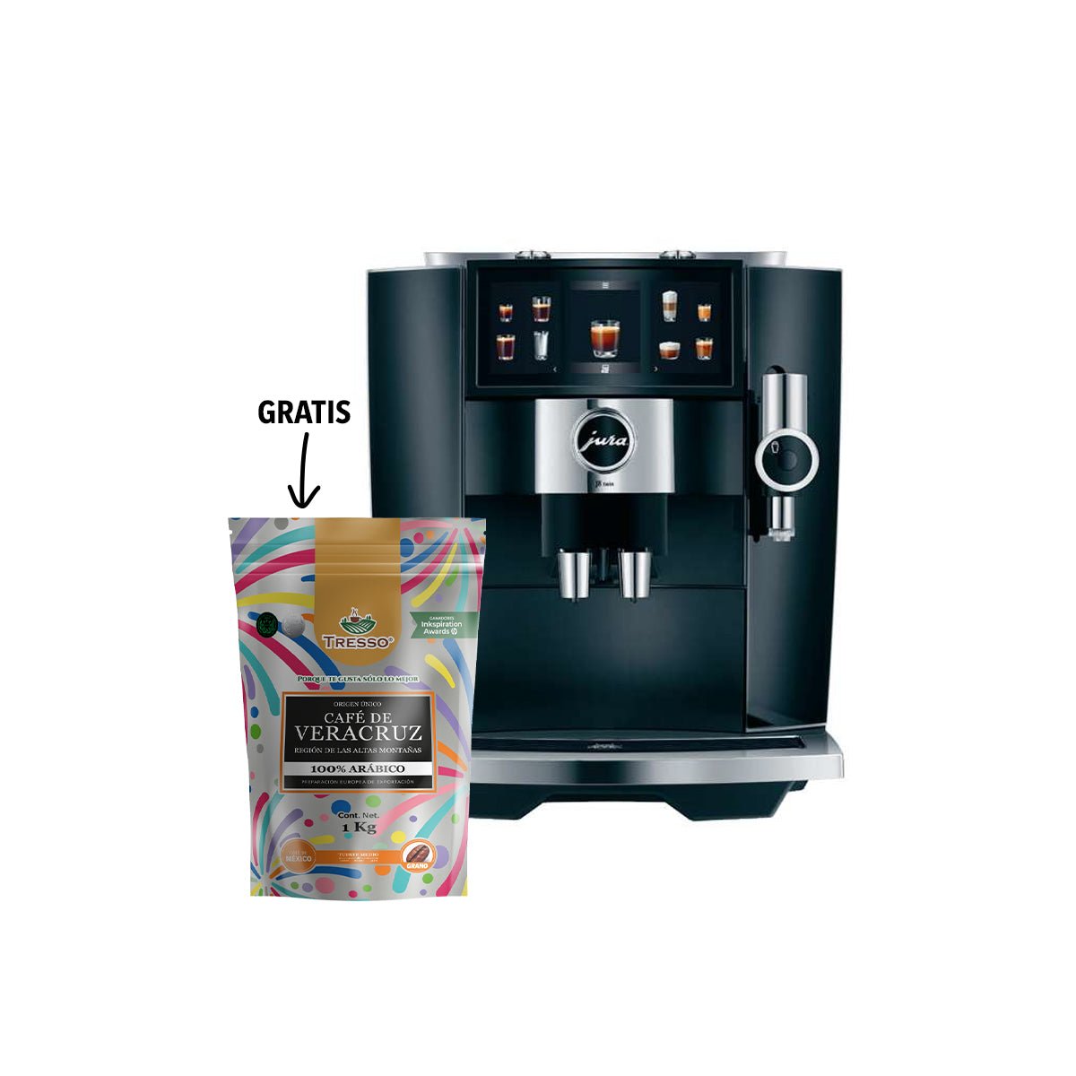 Cafetera Jura J8 TWIN color diamond black - TRESSO®