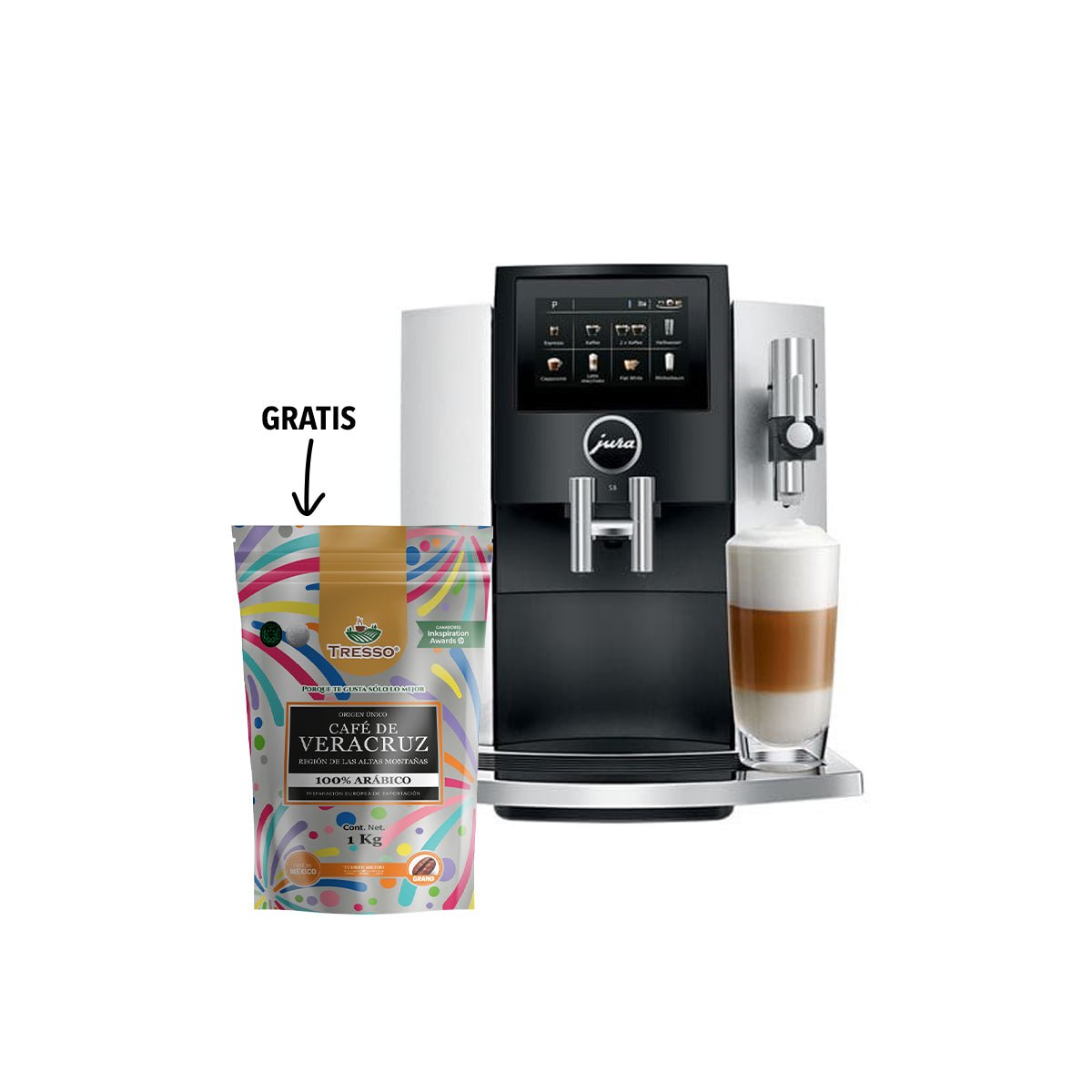 Cafetera Jura S8 color platino - TRESSO®
