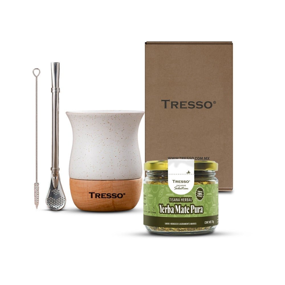 Kit con vaso + tisana yerba mate - TRESSO®