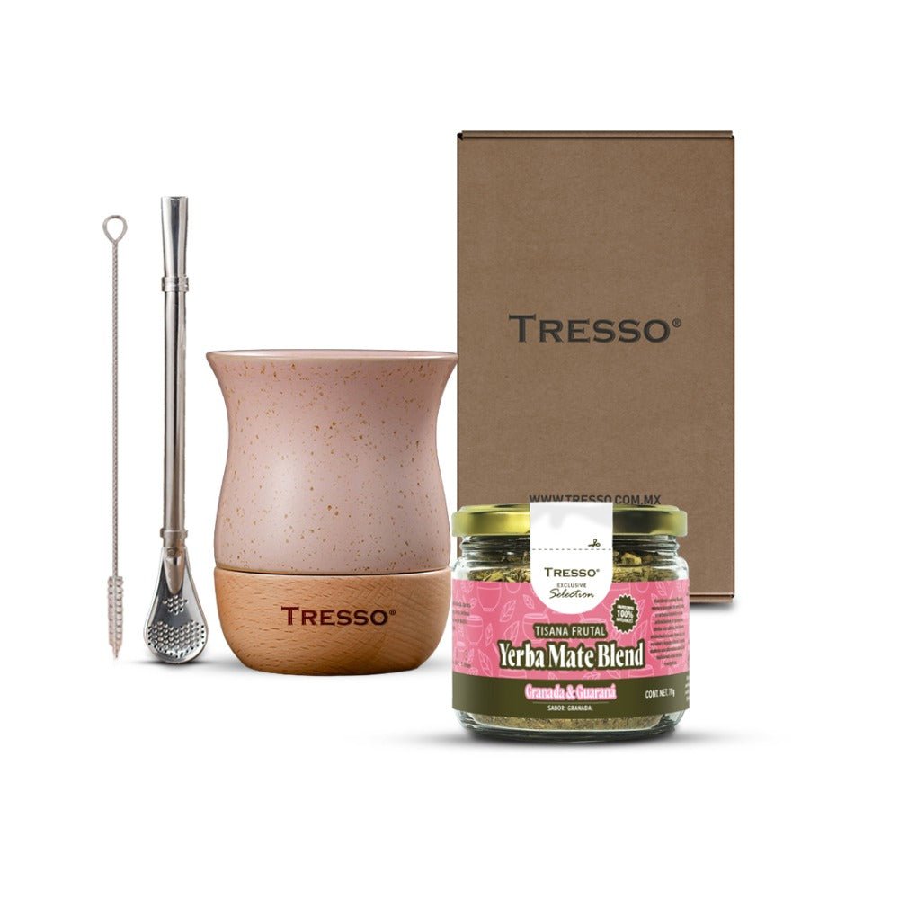 Kit con vaso + tisana yerba mate - TRESSO®