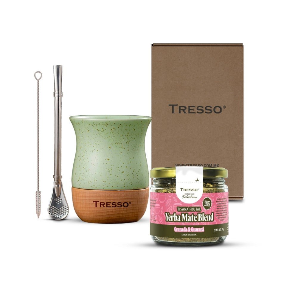 Kit con vaso + tisana yerba mate - TRESSO®