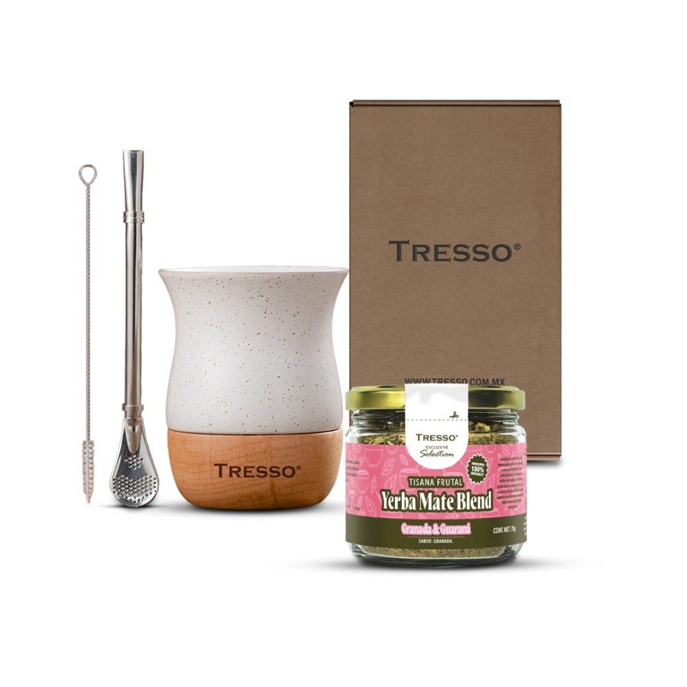 Kit con vaso + tisana yerba mate - TRESSO®