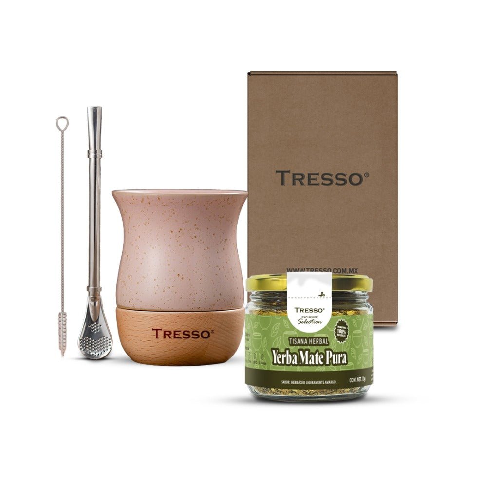 Kit con vaso + tisana yerba mate - TRESSO®