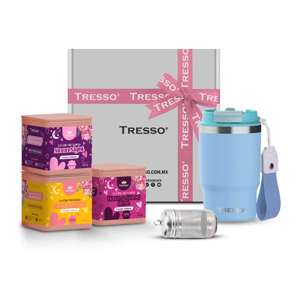 Kit enamora-té - Termo + 3 Tisanas + Infusor - TRESSO®
