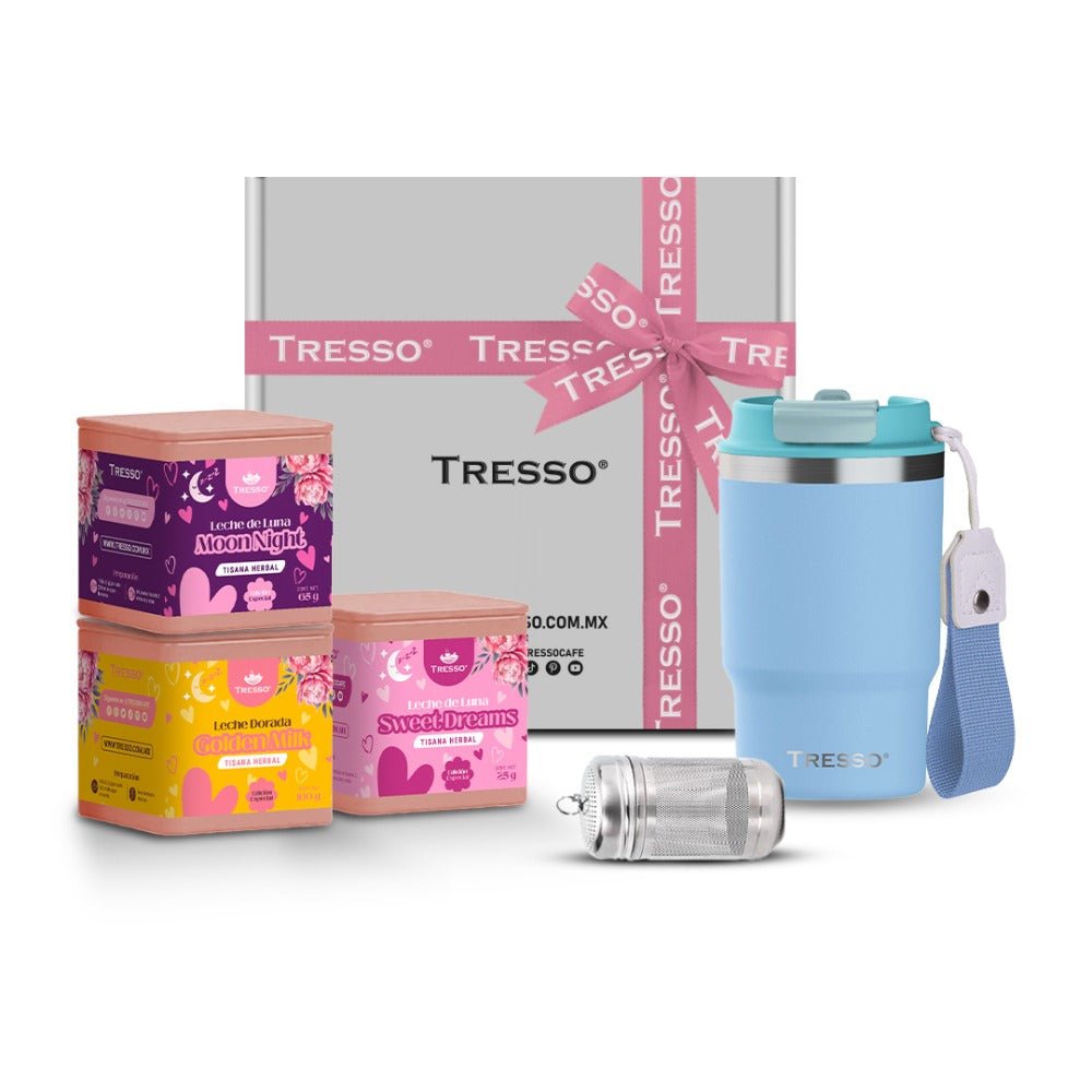 Kit enamora-té - Termo + 3 Tisanas + Infusor - TRESSO®