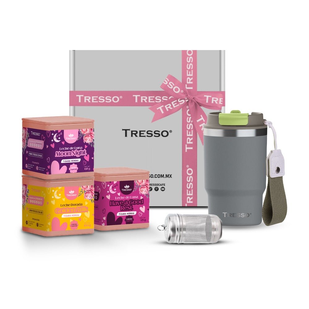 Kit enamora-té - Termo + 3 Tisanas + Infusor - TRESSO®