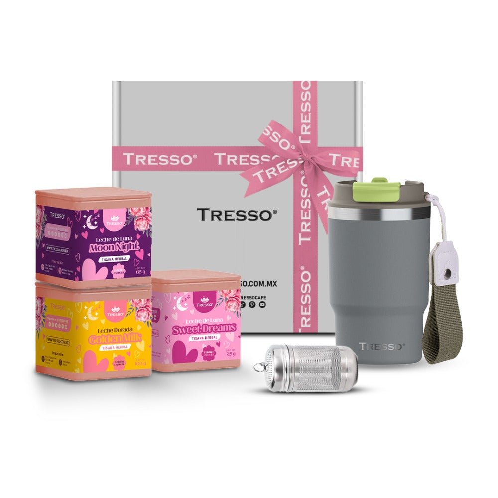 Kit enamora-té - Termo + 3 Tisanas + Infusor - TRESSO®