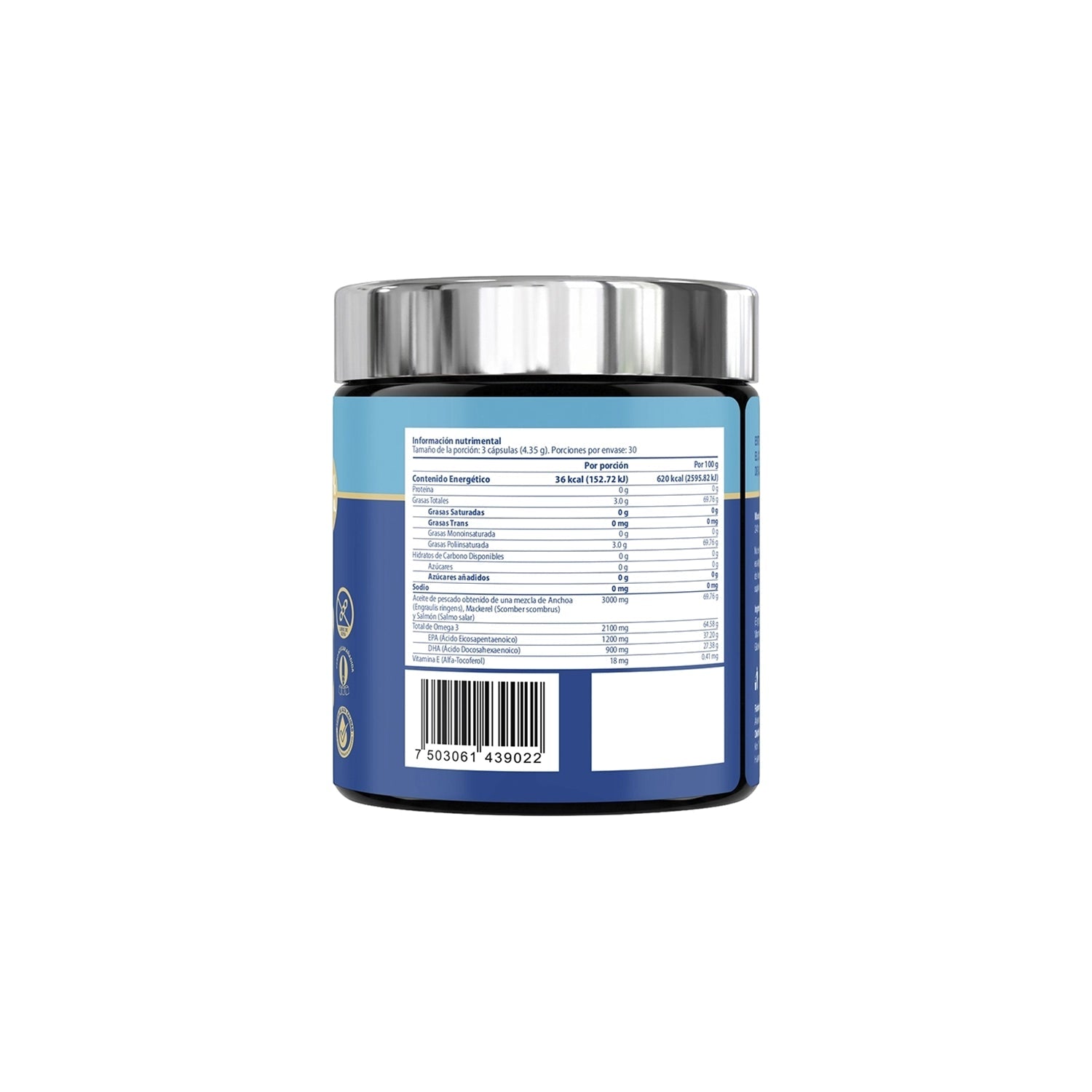 Omega-3 Concentración 3,000 mg de Salmón Salvaje, Anchoa y Mackerel - 90 Cápsulas (Exclusivo CDMX) - TRESSO®