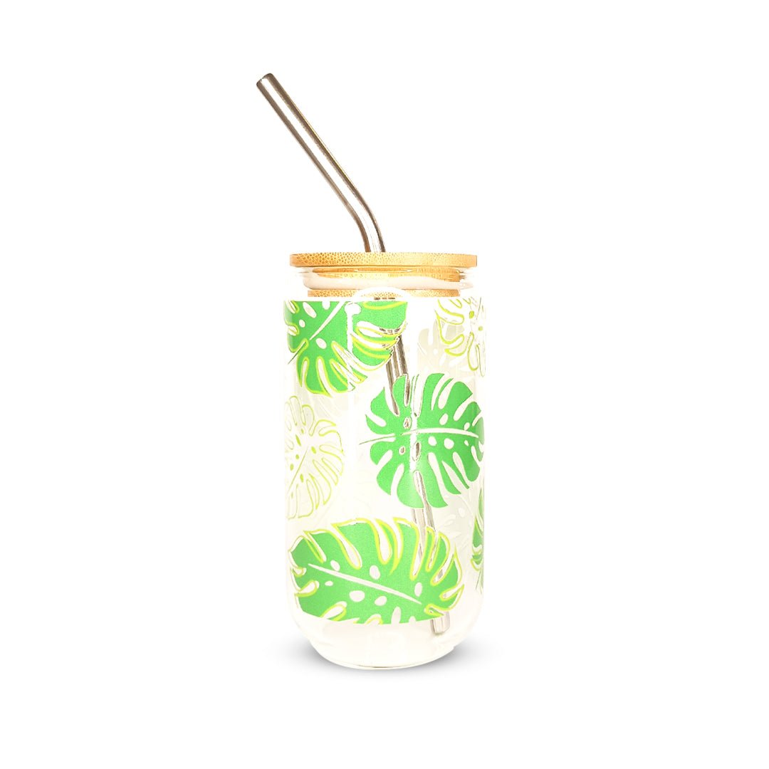 Pack 4 vasos de cristal sublimados diferentes diseños 320ml con popote - TRESSO®