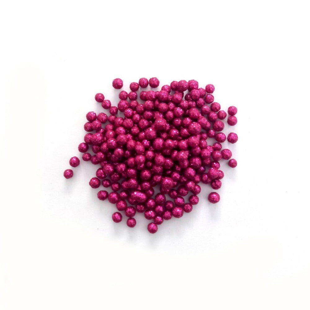 Perlas de azúcar comestibles decorativas medianas color fushia 70g - TRESSO®
