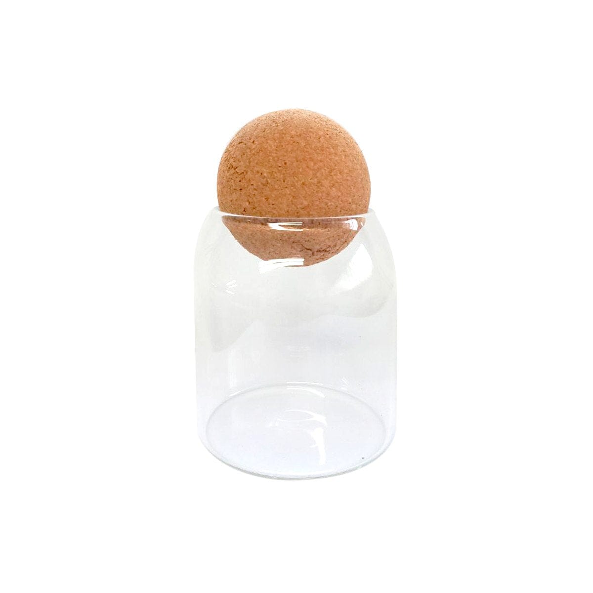 Recipiente de vidrio con tapa circular de corcho - TRESSO®