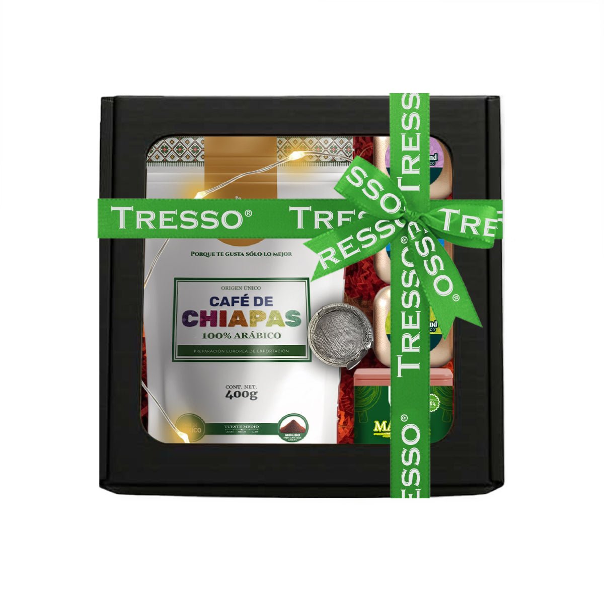 Regalo de café y tés exclusivos con luz led - TRESSO®