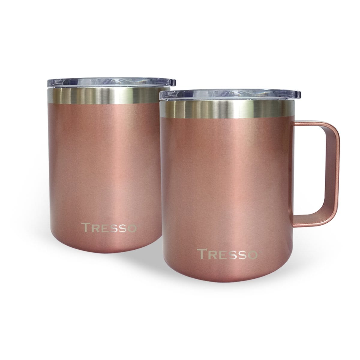 Set de 2 Tazas de Acero Inoxidable con Tapa - TRESSO®
