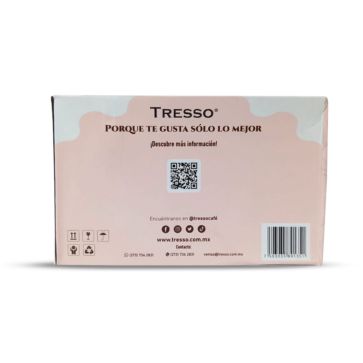 Set de Tetera de Vidrio con Dos Tazas Color Rosa - TRESSO®
