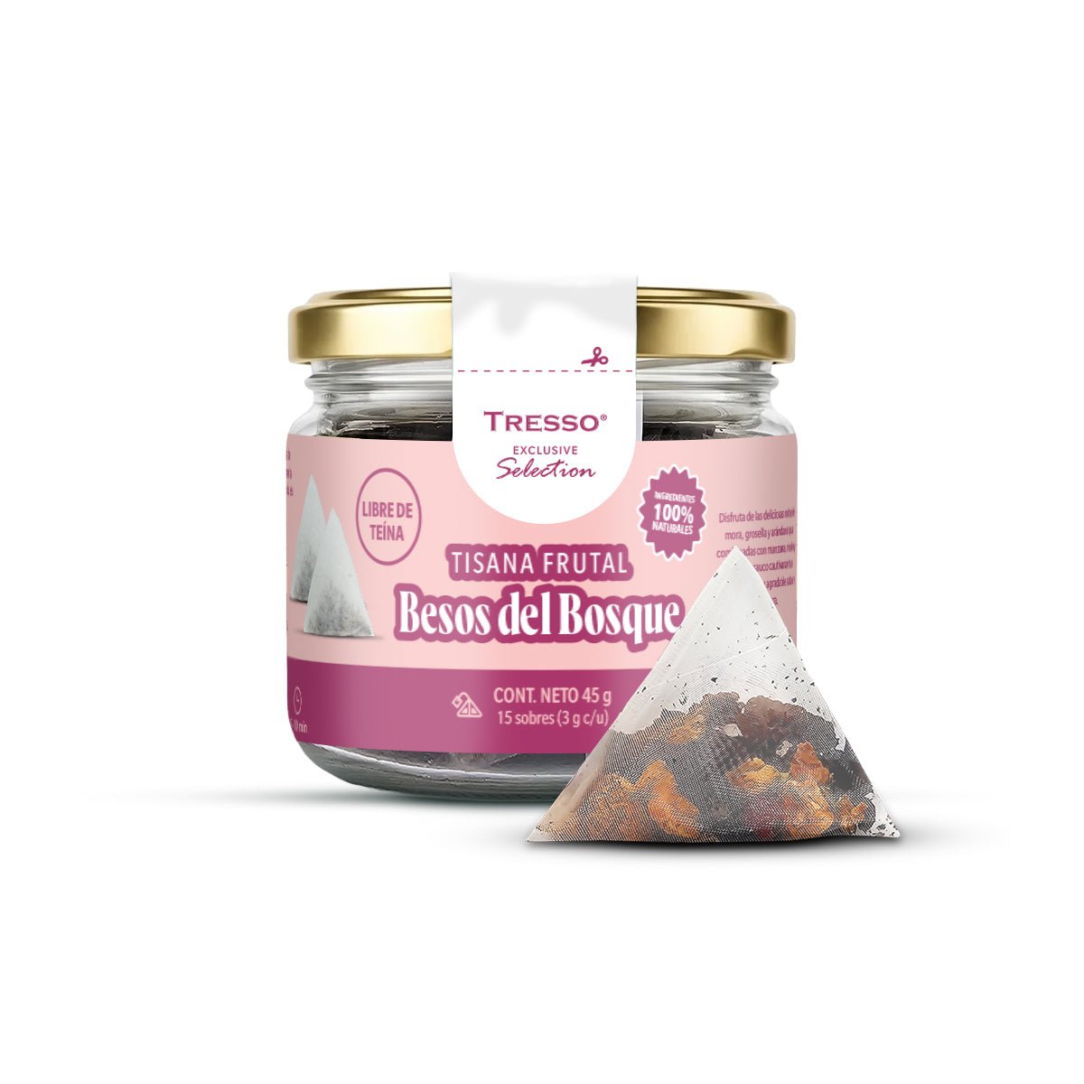 Tisana Frutal Besos del Bosque 15 sobres con 3g c/u - TRESSO®
