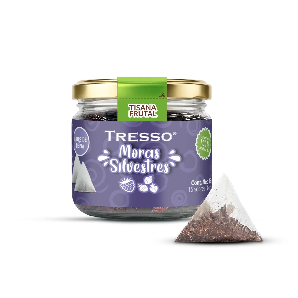 Tisana Frutal: Moras Silvestres 15 sobres con 3 g c/u - TRESSO®