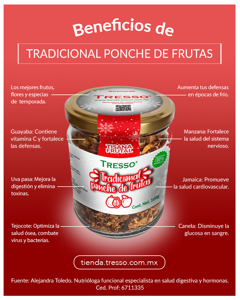 Tisana Frutal: Tradicional Ponche de Frutas 30g-160g - TRESSO®