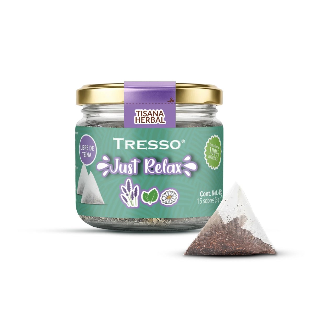 Tisana Herbal: Just Relax 15 sobres con 3g c/u - TRESSO®