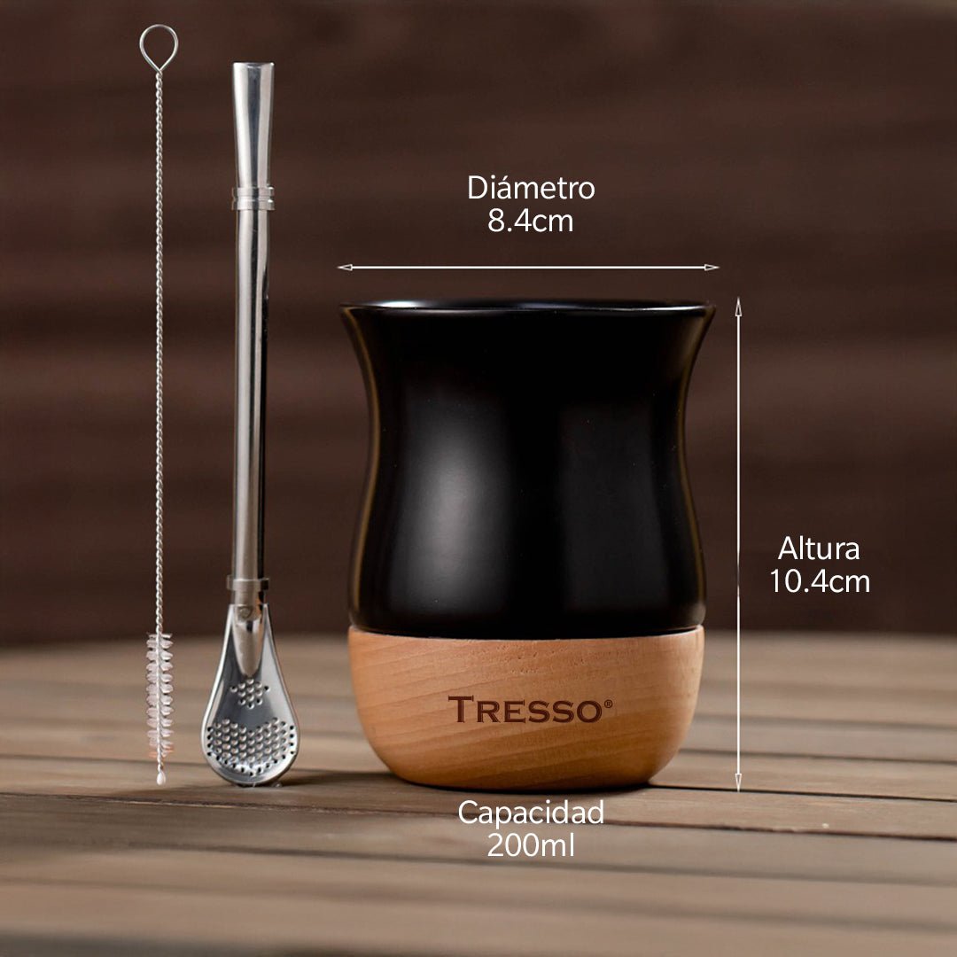 Vaso de Cerámica para Cacao, Tisana y Yerba Mate (EXCLUSIVO CDMX) - TRESSO®