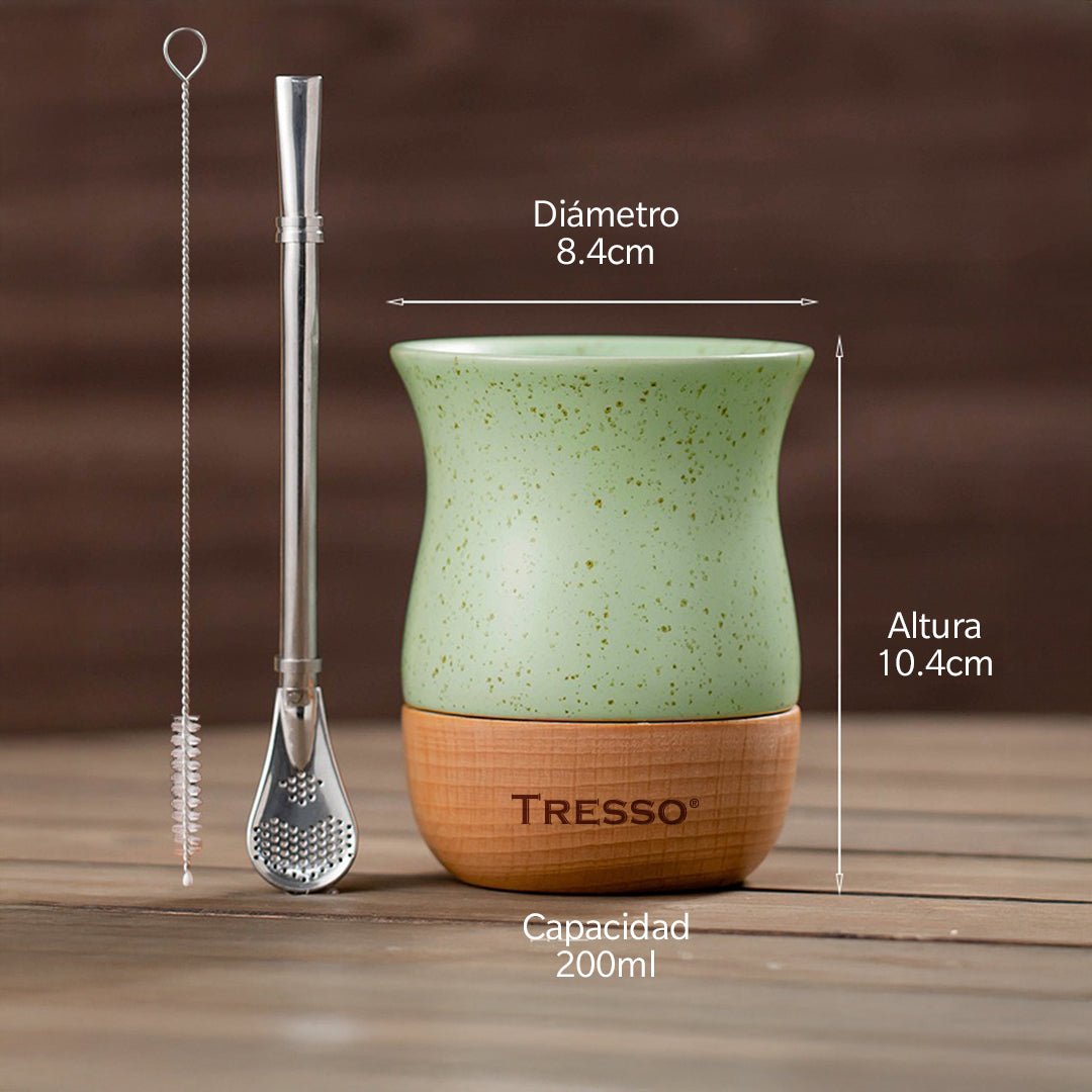 Vaso de Cerámica para Cacao, Tisana y Yerba Mate (EXCLUSIVO CDMX) - TRESSO®