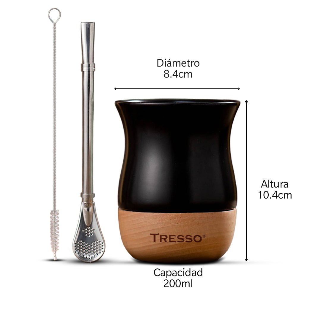 Vaso de Cerámica para Cacao, Tisana y Yerba Mate (EXCLUSIVO CDMX) - TRESSO®