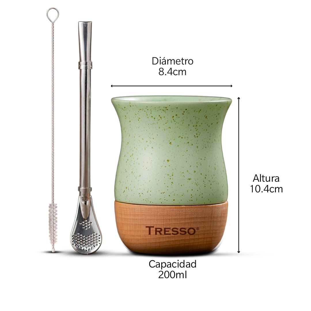 Vaso de Cerámica para Cacao, Tisana y Yerba Mate (EXCLUSIVO CDMX) - TRESSO®