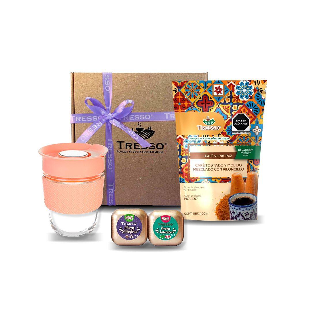 Coffee and Tea Kit TRESSO® Rosa Café de Veracruz endulzado con piloncillo 400g 