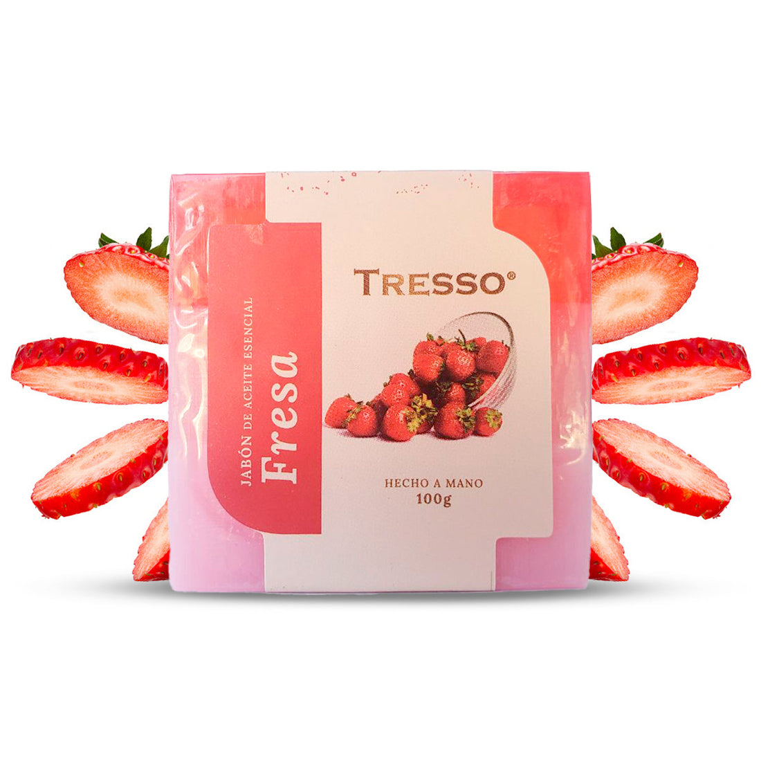 Jabón de aceite esencial de Fresa TRESSO® 