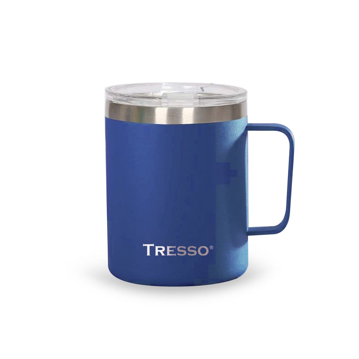 Taza de Acero Inoxidable con Tapa 350ml Accesorios Café TRESSO® Azul NO Grande