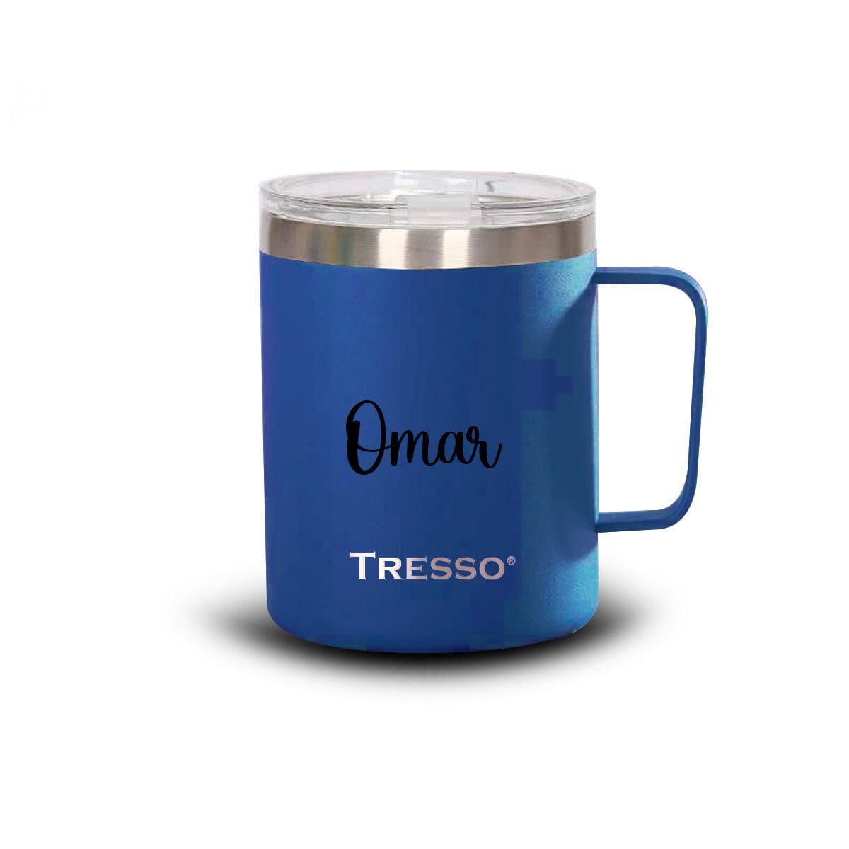 Taza de Acero Inoxidable con Tapa 350ml Accesorios Café TRESSO® Azul SI 