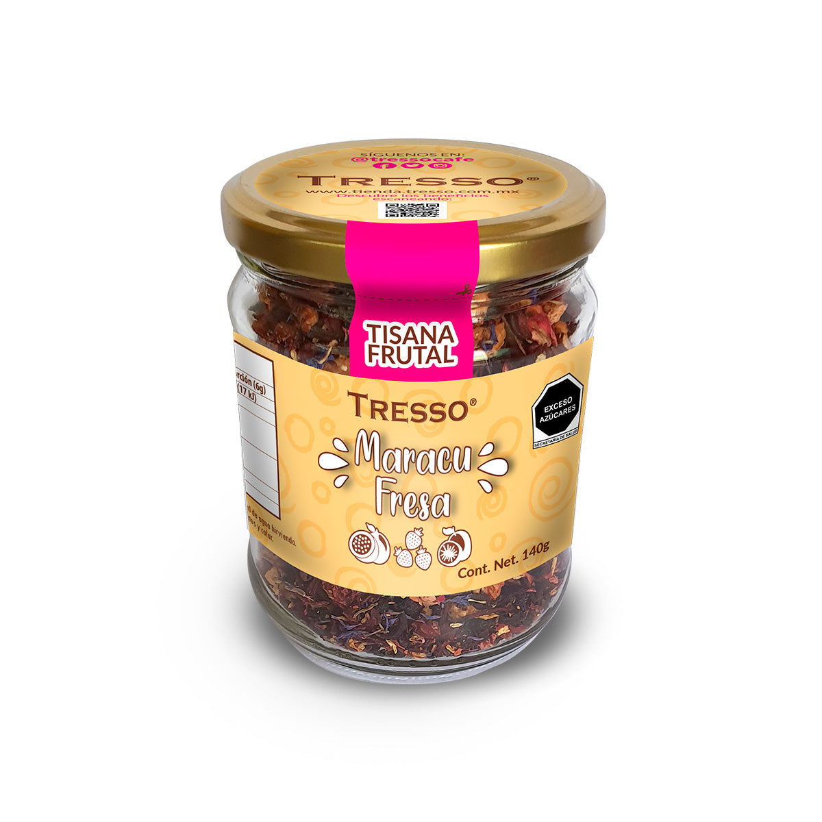 Tisana Frutal: Maracu-Fresa Tisana TRESSO® 140 g 