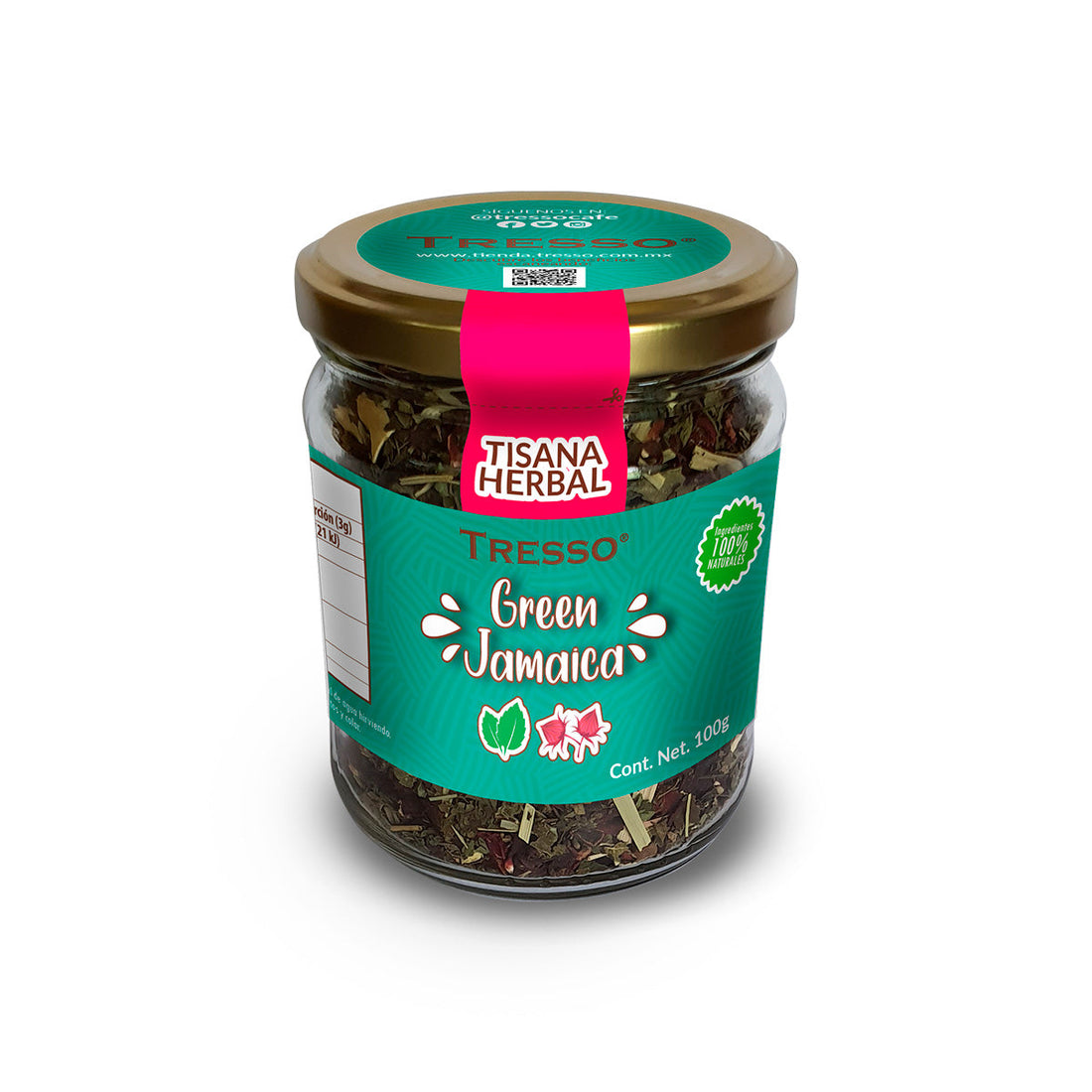 Tisana Herbal: Green Jamaica Tisana TRESSO® 100 g 