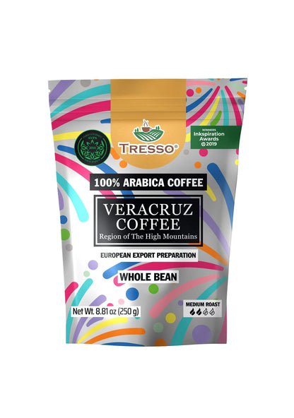 &quot;TRESSO Single Origin Coffee Cultivated in High Mountains From Veracruz, Mexico, European Export Preparation, Medium Roast, American Grind, 8.81Oz&quot; TRESSO® American grinder for home coffee maker/8.8 Oz 